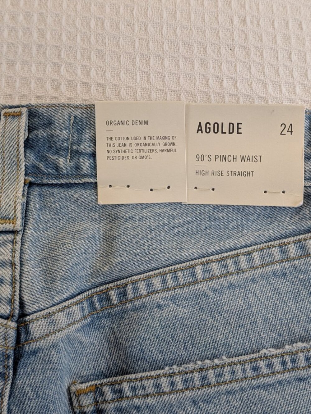 NWT AGOLDE 90s Pinch Waist Straight Soundwave 24 - Picture 6 of 16